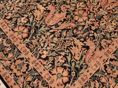 handmade Transitional Gulshan Black Red Hand Knotted RECTANGLE 100% WOOL area rug 6x9