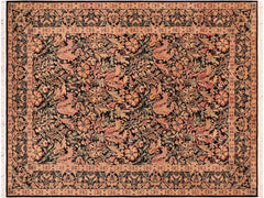 handmade Transitional Gulshan Black Red Hand Knotted RECTANGLE 100% WOOL area rug 6x9