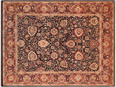 handmade Traditional Anmol Agra Blue Red Hand Knotted RECTANGLE 100% WOOL area rug 8x11