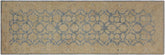 handmade Traditional Kafkaz Blue Gold Hand Knotted RUNNER 100% WOOL area rug 4 x 11
