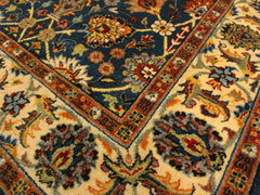 handmade Transitional Design Teal Ivory Hand Knotted RECTANGLE 100% WOOL area rug 3x5