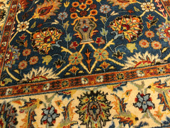 handmade Transitional Design Teal Ivory Hand Knotted RECTANGLE 100% WOOL area rug 3x5