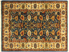 handmade Transitional Design Teal Ivory Hand Knotted RECTANGLE 100% WOOL area rug 3x5