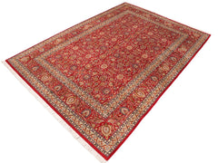 handmade Traditional New Asif Red Green Hand Knotted RECTANGLE 100% WOOL area rug 10x14