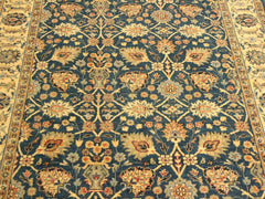 handmade Transitional Design Teal Ivory Hand Knotted RECTANGLE 100% WOOL area rug 4x6