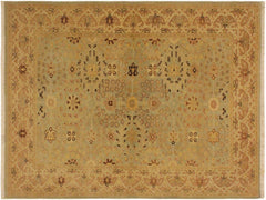 handmade Traditional Gulzar Lt. Blue Lt. Tan Hand Knotted RECTANGLE 100% WOOL area rug 4x6