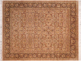 handmade Transitional Hajijellile Tan Brown Hand Knotted RECTANGLE 100% WOOL area rug 8x10