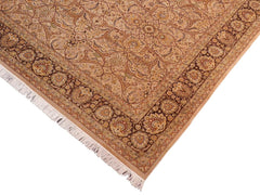 handmade Transitional Hajijellile Tan Brown Hand Knotted RECTANGLE 100% WOOL area rug 8x10