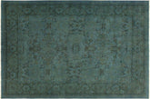 A08125, 711"x10 0",Over Dyed ,8x10,Blue,LT. GREEN,Hand-knotted ,Pakistan ,100% Wool ,Rectangle ,652671171314