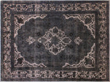 Antique Bohemian Malka Beige/Brown Wool Rug - 6'7'' x 9'4''