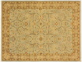 handmade Traditional Tabriz Blue Ivory Hand Knotted RECTANGLE 100% WOOL area rug 4x6
