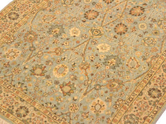 handmade Transitional Design Blue Ivory Hand Knotted RECTANGLE 100% WOOL area rug 3x5