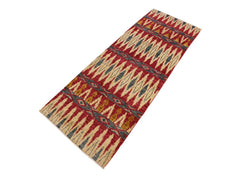 handmade Modern Kafkaz Pink Green Hand Knotted RUNNER 100% WOOL area rug 3x8