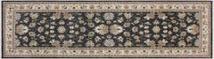 handmade Traditional Kafkaz Gray Ivory Hand Knotted RUNNER 100% WOOL area rug 3 x 8