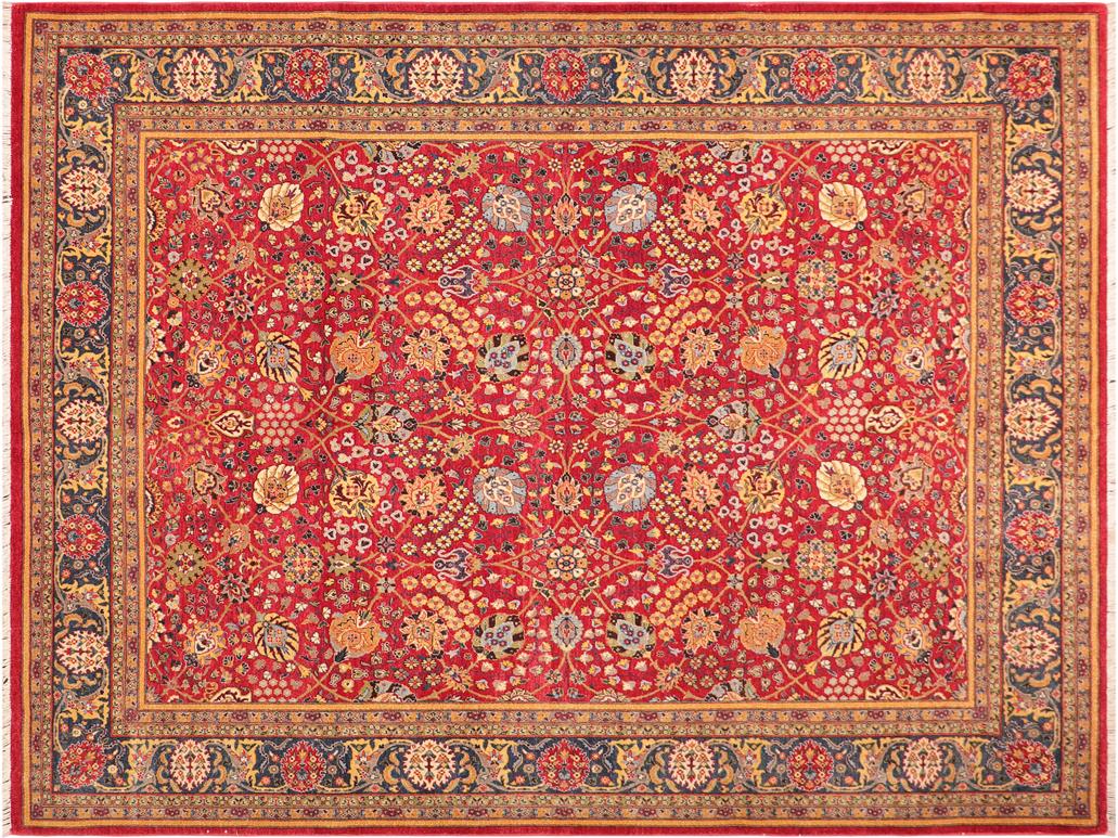 handmade Traditional Red Blue Hand Knotted RECTANGLE 100% WOOL area rug 8x11