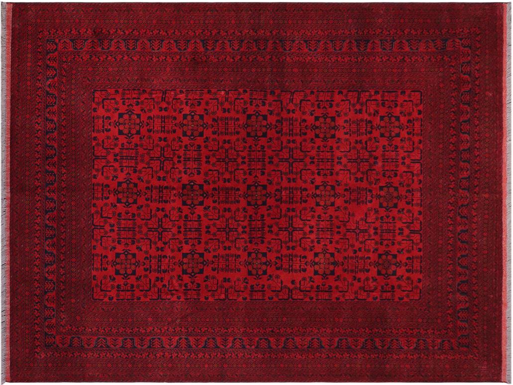 handmade Tribal Biljik Khal Mohammadi Red Blue Hand Knotted RECTANGLE 100% WOOL area rug 8 x 11