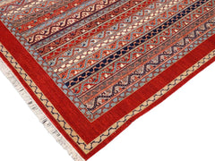 handmade Transitional Shawl Red Rust Hand Knotted RECTANGLE 100% WOOL area rug 9x12