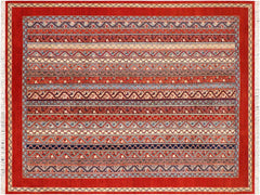 handmade Transitional Shawl Red Rust Hand Knotted RECTANGLE 100% WOOL area rug 9x12