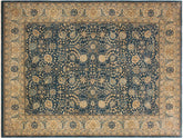 handmade Traditional Design Teal Blue Tan Hand Knotted RECTANGLE 100% WOOL area rug 8x10