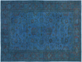 A09912,1111"x17 2",Over Dyed ,12x17,Blue,BLUE,Hand-knotted ,Pakistan ,100% Wool ,Rectangle ,652671180354
