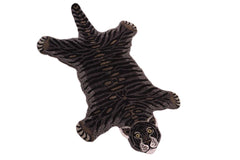 handmade Contemporary Tiger Black Gray Hand Tufted 100% WOOL area rug 4' x 6'