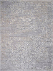 handmade Transitional Vintage Gray Beige Machine Made RECTANGLE POLYESTER area rug 9x12