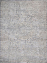 handmade Transitional Vintage Gray Beige Machine Made RECTANGLE POLYESTER area rug 9x12