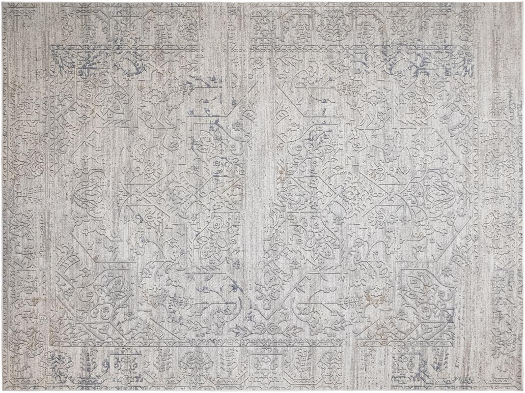 handmade Transitional Distressed Beige Grey Machine Made RECTANGLE POLYESTER area rug 9x12