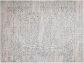 handmade Transitional Distressed Beige Grey Machine Made RECTANGLE POLYESTER area rug 9x12