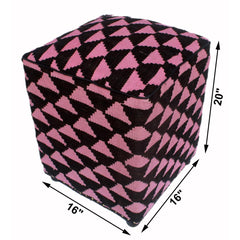 handmade Ottoman Black Pink HandmadeRECTANGLE 100% WOOL area rug