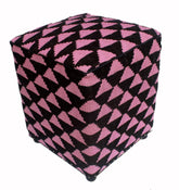 handmade Ottoman Black Pink HandmadeRECTANGLE 100% WOOL area rug