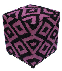 handmade Ottoman Black Purple HandmadeRECTANGLE 100% WOOL area rug