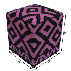 handmade Ottoman Black Purple HandmadeRECTANGLE 100% WOOL area rug