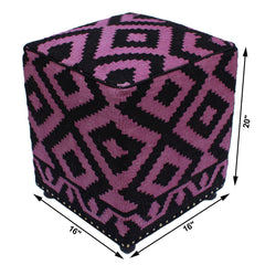 handmade Ottoman Black Purple HandmadeRECTANGLE 100% WOOL area rug