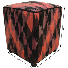 handmade Ottoman Pink Black HandmadeRECTANGLE 100% WOOL area rug