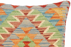 handmade Traditional Pillow Red Blue Hand-Woven SQUARE 100% WOOL kilim throw pillow