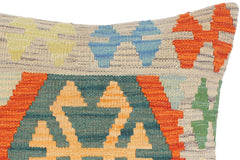 handmade Traditional Pillow Gray Blue Hand-Woven SQUARE 100% WOOL area rug