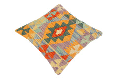 handmade Traditional Pillow Rust Teal Hand-Woven SQUARE 100% WOOL area rug