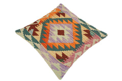 handmade Traditional Pillow Rust Blue Hand-Woven SQUARE 100% WOOL area rug