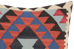 handmade Traditional Pillow Rust Blue Hand-Woven SQUARE 100% WOOL area rug