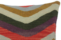 handmade Traditional Pillow Blue Red Hand-Woven SQUARE 100% WOOL kilim throw pillow