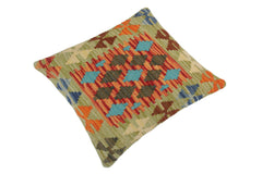 handmade Traditional Pillow Rust Red Hand-Woven SQUARE 100% WOOL kilim throw pillow