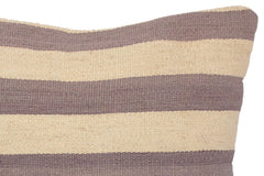 handmade Modern Pillow Beige Gray Hand-Woven SQUARE 100% WOOL kilim throw pillow