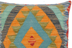 handmade Traditional Pillow Blue Gray Hand-Woven SQUARE 100% WOOL area rug