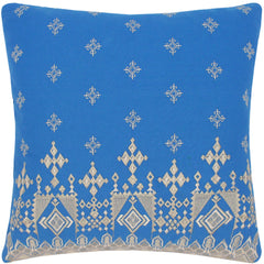 handmade Turkish Throw Pillow Blue Gray SQUARE cotton throw pillow