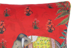 handmade Turkish Throw Pillow Red Green  SQUARE handmade Silk Throw Pillow