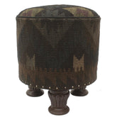 handmade Vintage Black Blue Hand-made ROUND