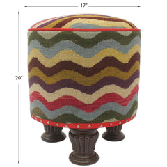 handmade Blue Beige Hand-made ROUND