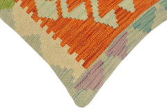 handmade Tribal Turkish Antique Rust Blue Hand-Woven SQUARE 100% WOOL pillow