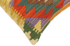 handmade Tribal Rust Blue Hand-Woven RECTANGLE 100% WOOL Pillow